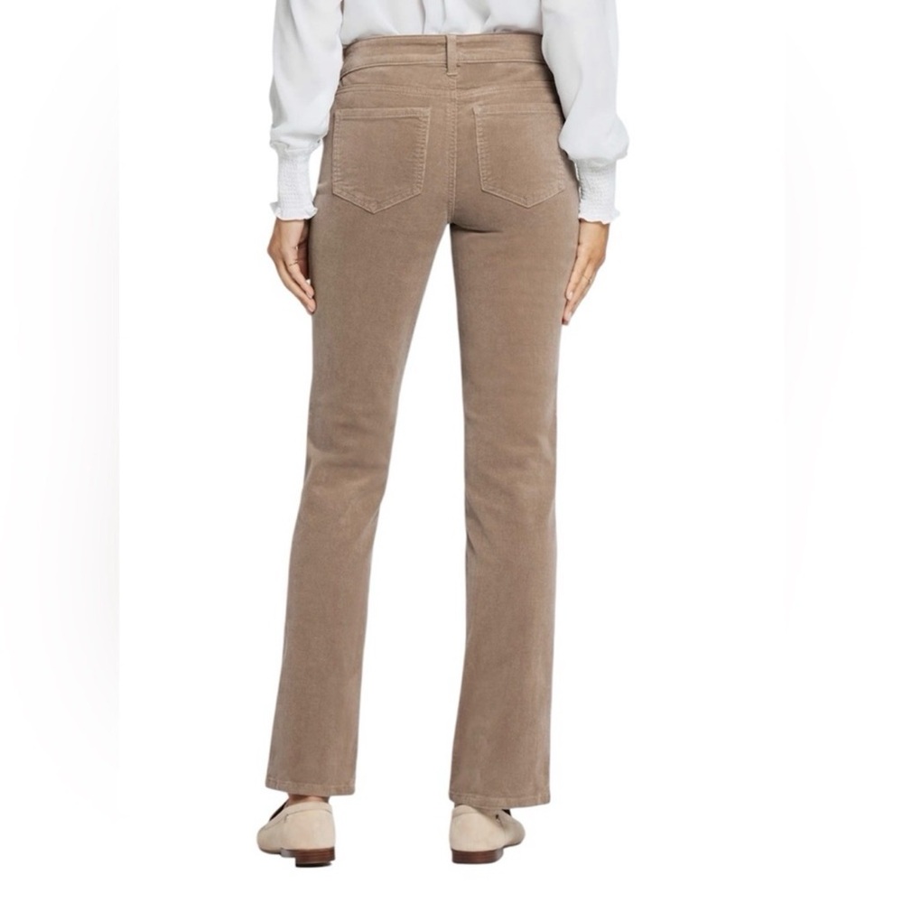 NYDJ Marilyn Corduroy Straight Leg Pants Saddlewood Beige Camel Size 12 - Picture 3 of 8